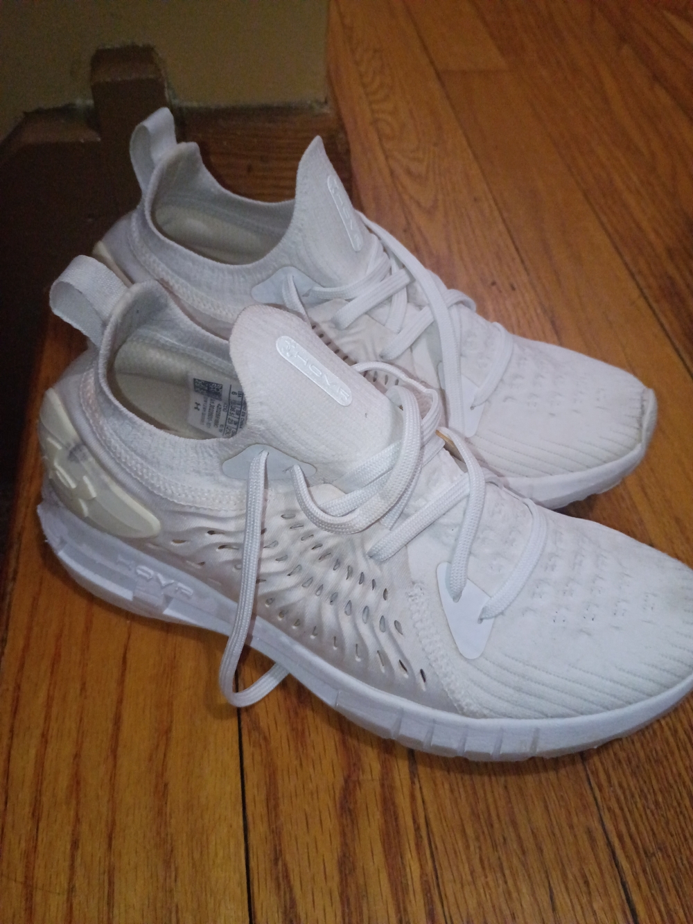 Under Armour Women's All-White Knit Athletic Sneakers